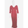 Red Crochet Satin Ribbon Vintage Maxi Dress