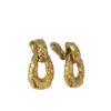 Vintage 80s KJL Gold Tone door knocker clip on earrings