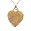 vintage hayward12kt-goldfilled double-window heart pendant locket necklace