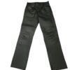 Diesel Industry black leather straight leg pants