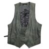 SkinGraft Los Angeles Olive Green leather unisex vest