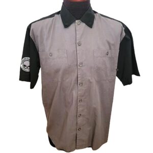 Vintage Harley Davidson color block gray black shirt