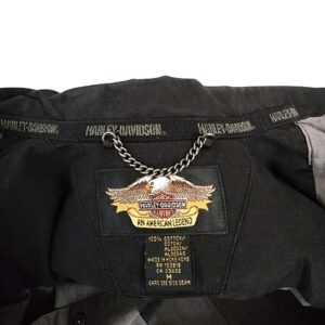 Vintage Harley Davidson color block gray black shirt