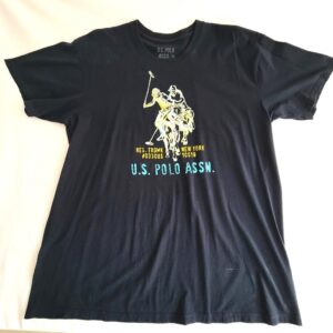 U.S. Polo Assn. Double Horse Rider Graphic Black T-Shirt XL