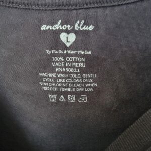 Anchor blue inside label OMG-stu-is-tha-you tee-shirt.