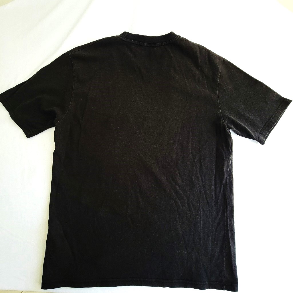 Dirty Denim black t-Plain back view of the black Dirty Denim distressed t-shirt.