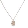 Front View of BBJ Bangkok sterling silver gemstone shaker prayer box necklace