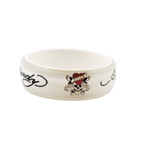 Side of view Ed Hardy Christian Audigier white bangle bracelet