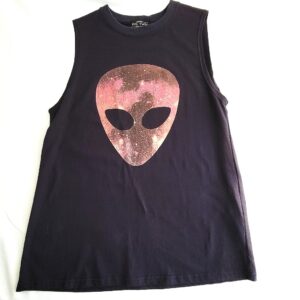 Evil Twin Alien Galaxy front view muscle style sleeveless tee