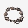 Closed view of Vintage Guess hearts flowers designs bracelet