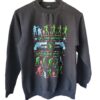 The Walking Dead Christmas graphic sweatshirt front c;lose up view
